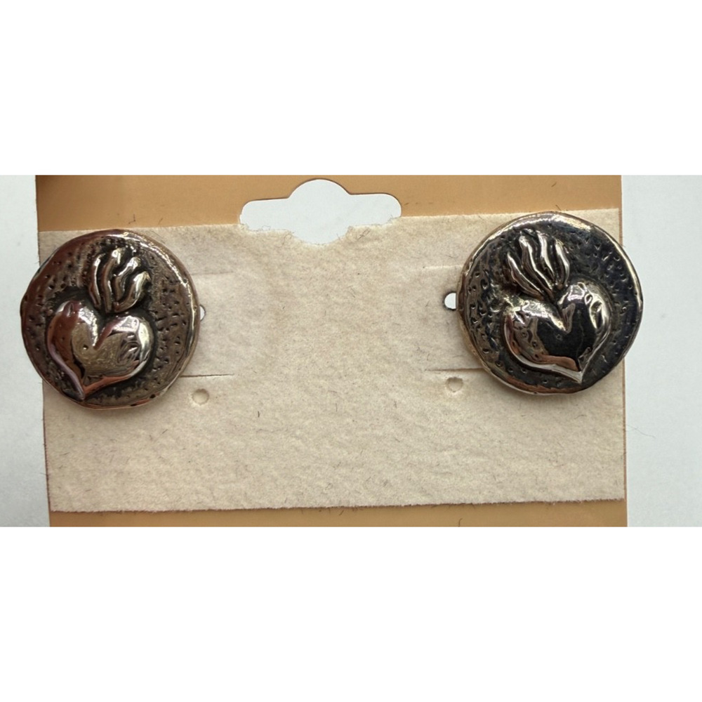 RARE COIN King Baby Sacred Heart Sterling Silver 925 Earrings Retired NEW HSN - Picture 2 of 9